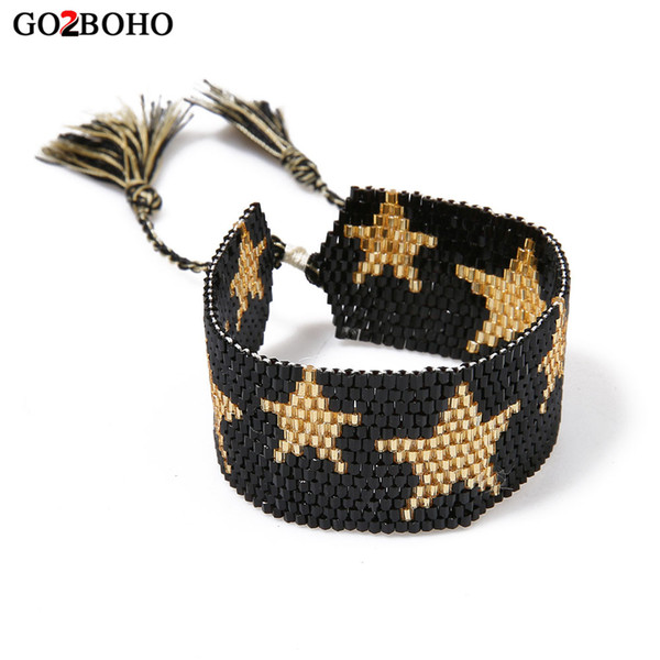 Go2boho Dropshiping Wholesalers MIYUKI Seed Beads Bracelet Jewelry Men Ethnic Bracelets Stars Woven Friendship Best Gifts Women