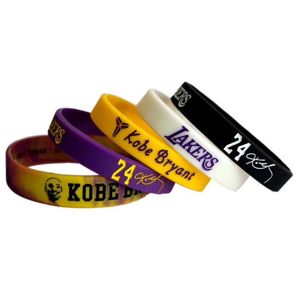 different design kobe bryant basketball silicone racelet wristband shipping