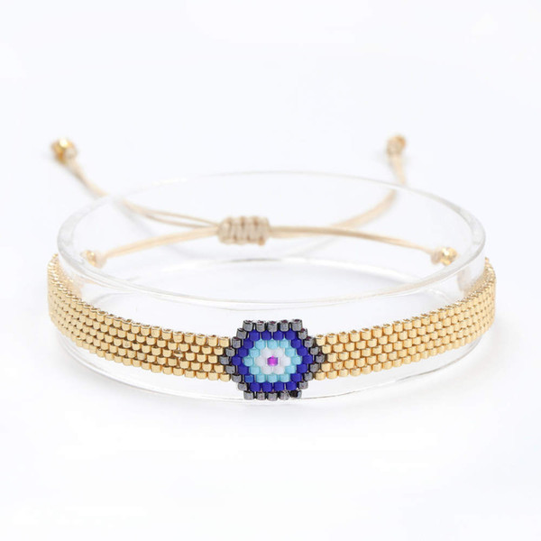 Go2boho MIYUKI Bracelet Evil Eye Pulsera Blue Eye Bracelets Women Jewelry Gold Delicas Seed Beads Handmade Dropshipping 2019 New