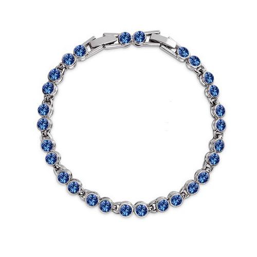 New Fashion 18K White Gold Plated Austrian Crystal Beads Bracelet for Women Made With Swarovski ELements Wedding Jewelry Nice Gift