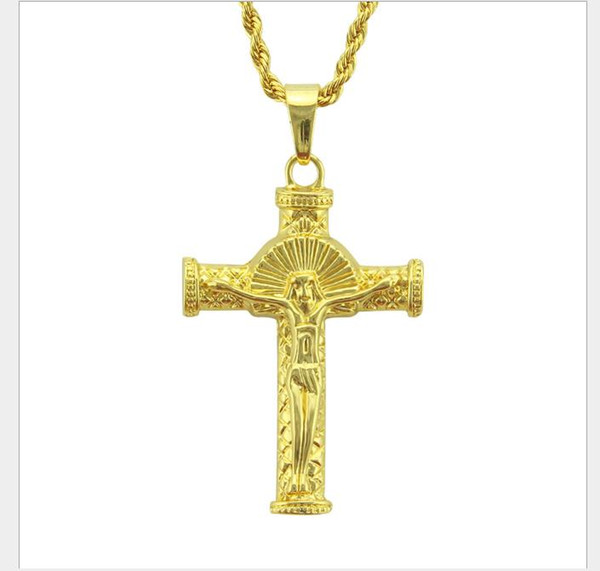 Hip-hop Cross Necklace European and American Fashion Christian Clavicle Chain