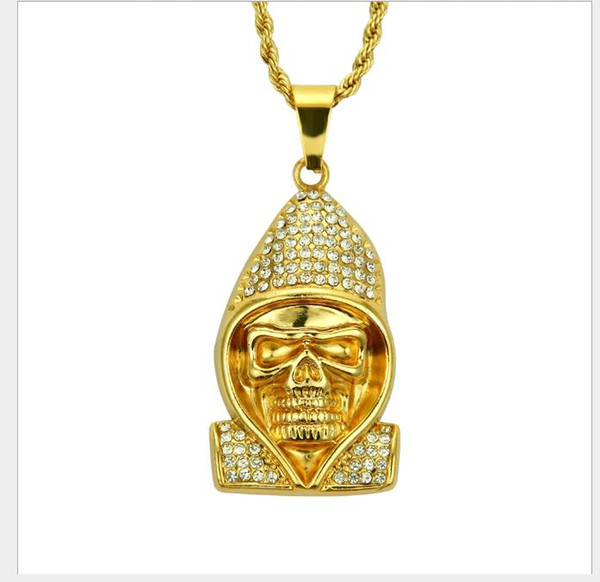 Hip-hop hip-hop cool diamond Figure Pendant men's personality fashion long necklace accessories pendant