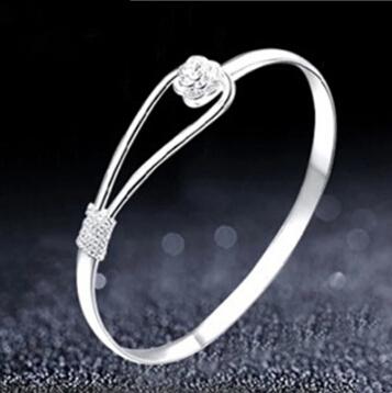 Romantic flower bracelet 925 sterling silver bracelet for women wholesale valentine star with money to send his girlfriend