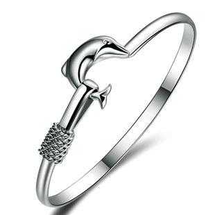 S999 Silver Jewelry Silver Bracelet female Dolphin Bracelet Jewelry Wholesale Valentine star with money to send his girlfriend