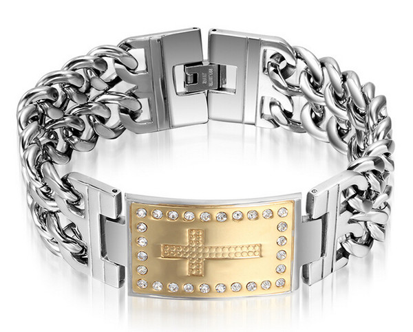 wholesale fashion jewelry titanium steel bracelet for men Valentine's day gifts Christmas gift with a beautiful box