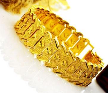 beautiufl yellow golld filled men's nice design bracelet free shipping fgfg