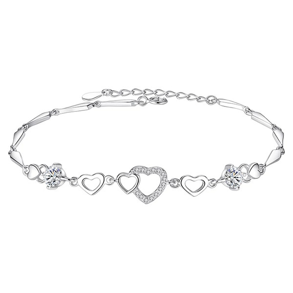 S925 sterling silver bracelet, female, Japanese, Korean version, concise, Sen students send their girlfriends, wives, Valentine's Day gifts,