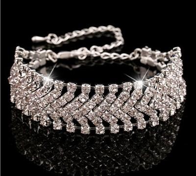 High-end fashion ladies bracelets beautiful flash diamond girl bracelet bride wedding luxury bracelet