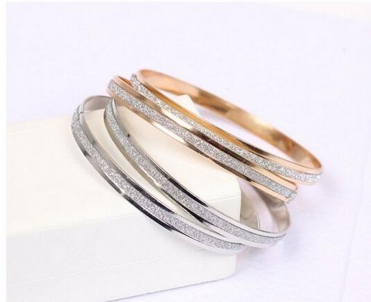 European and American explosions fashion frosted silver bracelets ladies high-end bracelet free shipping