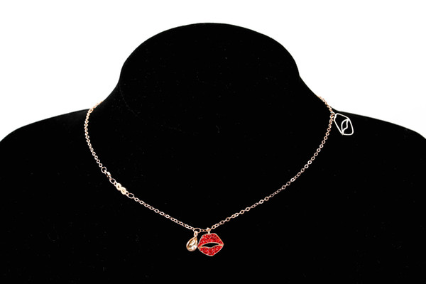 Sexy red lips youth wild fashion sweater chain jewelry sexy red lips, a feminine charm