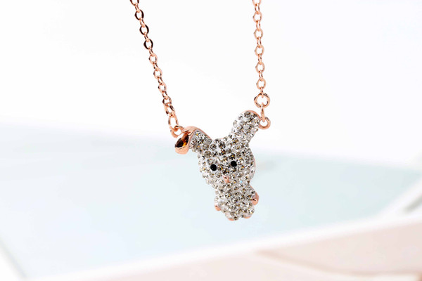 LITTLE cute rabbit necklace female clavicle chain Valentine's Day gift for girlfriend with counter full package and exclusive counter scan
