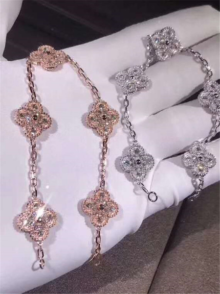 Top Quality Luxury Designer Jewelry Women Bracelets Stainless Steel Cuff Bracelet Pave Silver Rose Gold Tone Charms Lock Bangle Jewelry