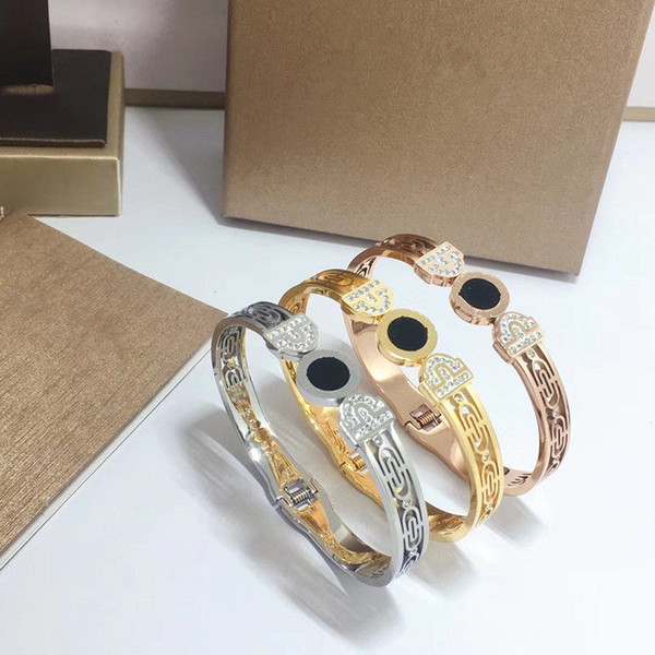 2019 Fashion Design Diamond Bangles Brand Designer H Bracelets Luxury Womens Bracelets Girls Wedding Bracelets Party Gift