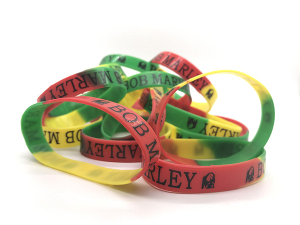 Brand New wristband bracelet commemorate Silica gel Bob Marley Reggae harmless mens and womens Jamaica jewelry wholesale