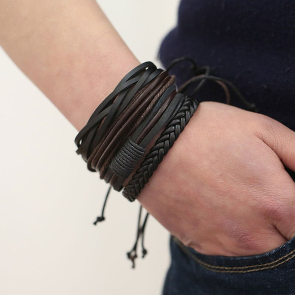 Bracelets & Bangles mens leather bracelets 2018 Pulseira Masculina Jewelry Charm Bileklik Pulseiras Boyfriend Girlfriend