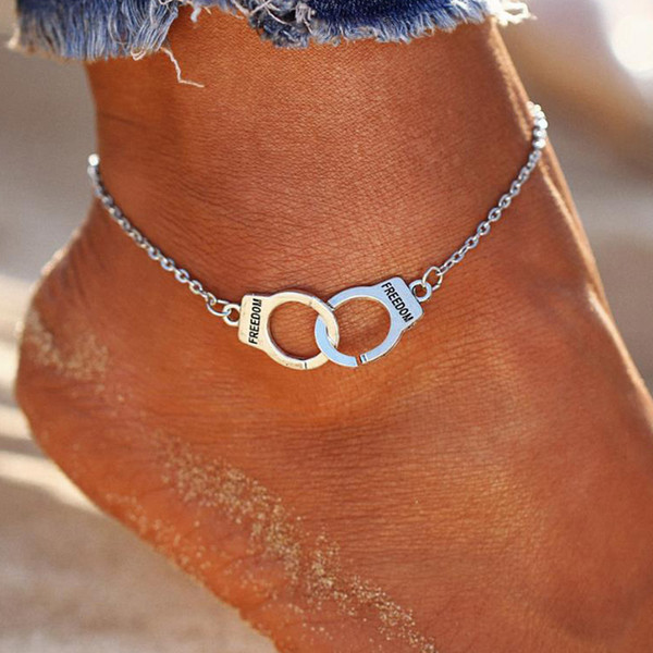 2018 Fashion Silver Color Fashion DIY Anklets for Women Girl Bohemian Friendship Anklet Handmade Bracelet Barefoot Party Jewelry Gift