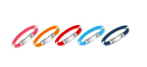 Sports Metal Silicone Bracelet Balance Energy Anion Silicone Bracelet