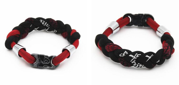 Anion Radiation Bracelet 2017 New x50 Sports Silicone Bracelet x50 Ribbon Braided Bracelet