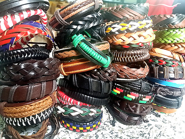 new 30 pieces mix styles men's women's handmade fashion leather cuff Ethnic Tribal bracelets wholesale bulk lots