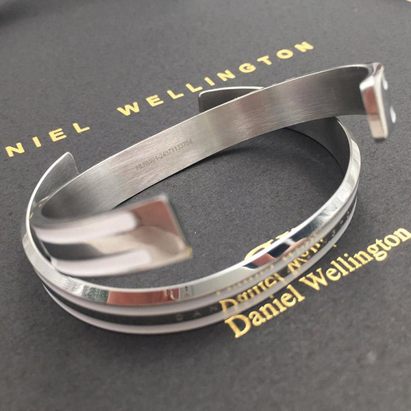 Bracelet stainless steel engraving invigorating bracelet men's and women's bracelet wide rice rose gold steel ribbon box