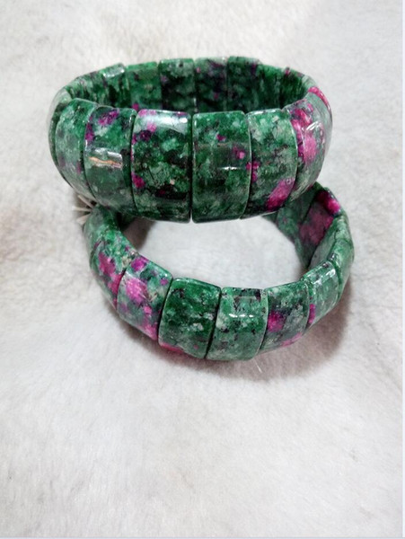 The adjustable handmade green red jade health bracelet V0131