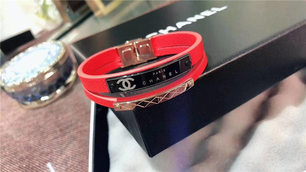 New fashion accessories handmade retro red leather bracelet men 's ladies fashion bracelet men and women jewelry