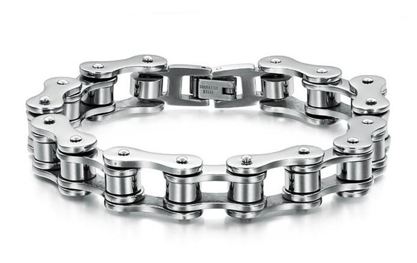 Titanium steel bracelet new locomotive singly linked Men's titanium steel bracelet