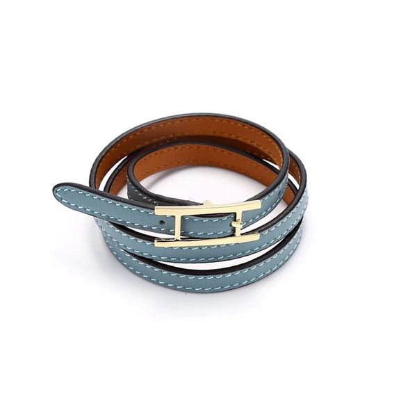 2018! Around three times with golden buckle !It has 8 leather colors . The style is for prevailing instagram.