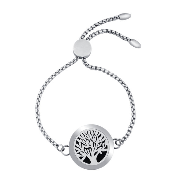 20mm Tree of Life Essential Oil Diffuser Locket Bracelet Aromatherapy Diffuser Football Perfume Locket Women Bracelets Girls Gift