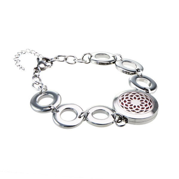 New arrival aromatherapy essential oil diffuser locket charm bracelet women Jewelry accessories Stainless Steel 25mm Various styles #mms