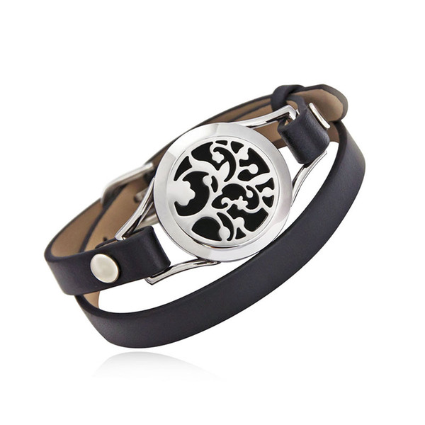 Various styles bracelet fashion diffuser bracelets for women Essential Oil accessories leather perfume stainless steel pendant bangles #mss