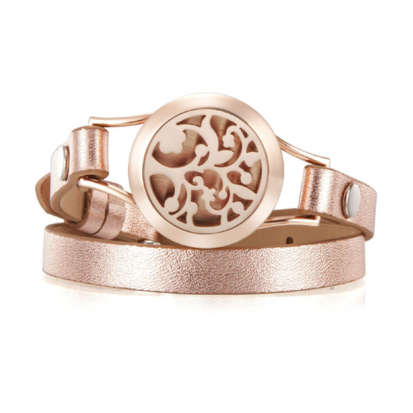 Newest fashion twist bracelet Essential Oil Diffuser bracelet perfume locket with leather design wholesale bracelets for women jewelry #mms