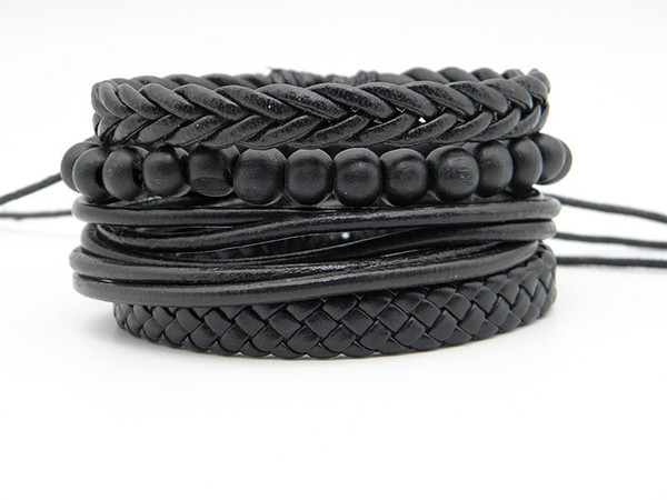 New Arrival Trendy Leather Braided Wristband Bracelets Retro Leather Wrap bracelets ethnic tribal bracelets Jewelry Men's Women's Gifts