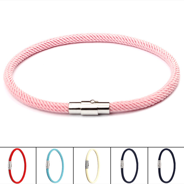 Unisex Casual Bracelet Magnet Buckle Personality Multilayer Woven Bracelet Fashion Stainless Steel Temperament Punk Bangle Wholesale