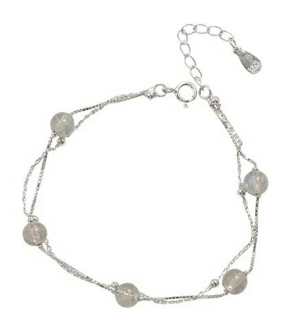 Europe And Americal New Women's Sterling Pure Silver Pearl Double Bracelet 10/pcs Lot Drop Shipping
