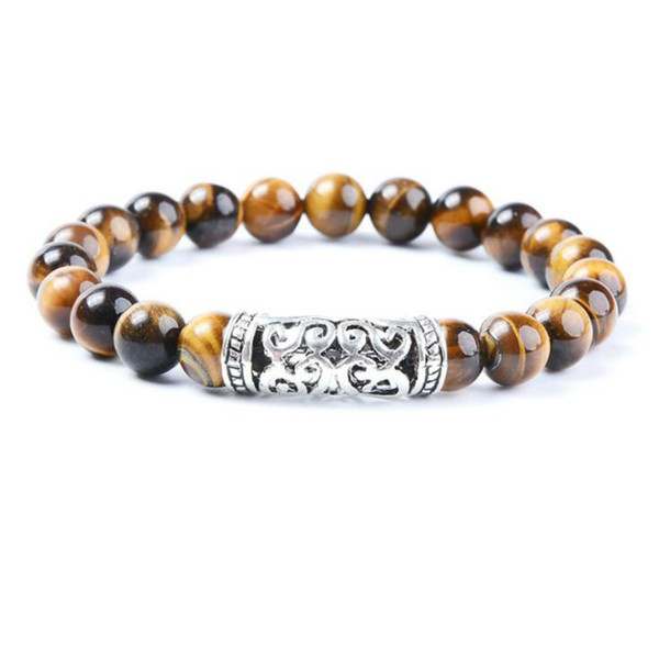 Europe and the United States popular jewelry yellow tiger eye emperor stone lion head yoga bracelet
