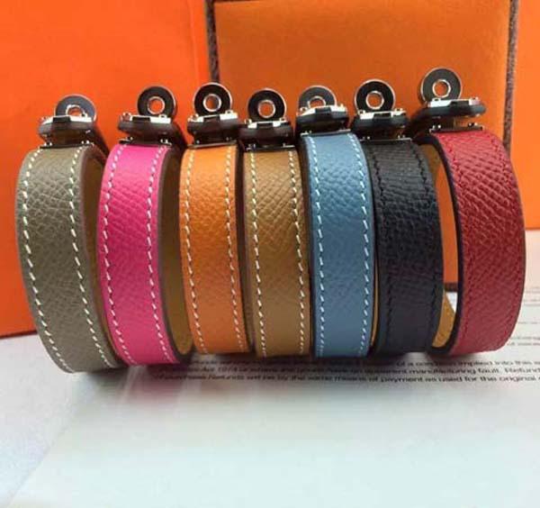 Wholesale H single circle cross lines palm lines leather bracelets round buttons bracelets star Bracelets