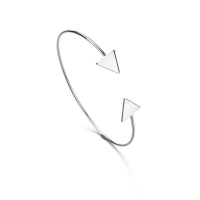 New Fashion Simple Scratch Triangle Bracelets Bangles Love Gold Bracelets for Women Geometric Cuff Bangle BB25