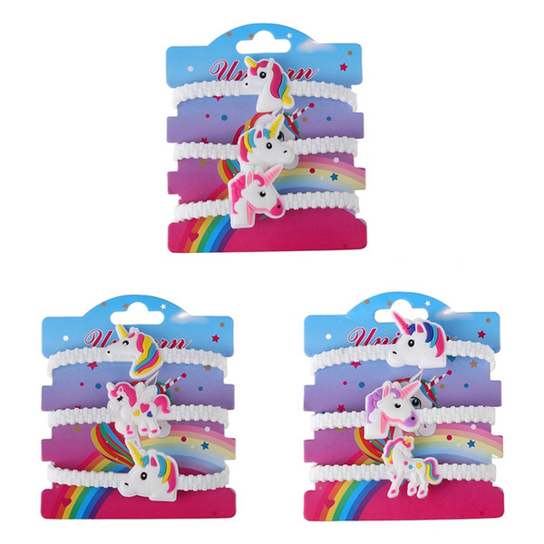 3Pcs/Set Children Charm Unique Unicorn Bracelets Girls Boys Birthday Party Bag Fillers Kids Baby Wristband Child Toy