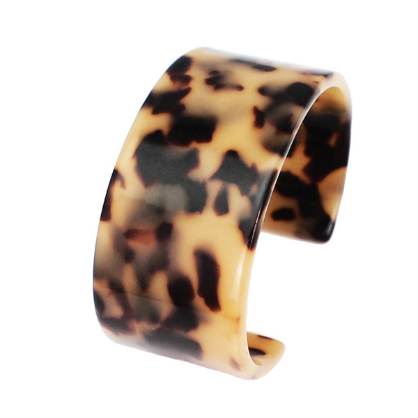 New Leopard Resin Charm Cuff Bracelets For Women Fashion Multicolor Bracelets Bangles Jewelry Accessories Wholesale Gift