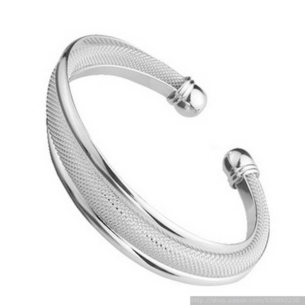 925 silver Bangle Polished Surface 20pcs/lot Free Shipping Valentine's Day gift to send his girlfriend a gift