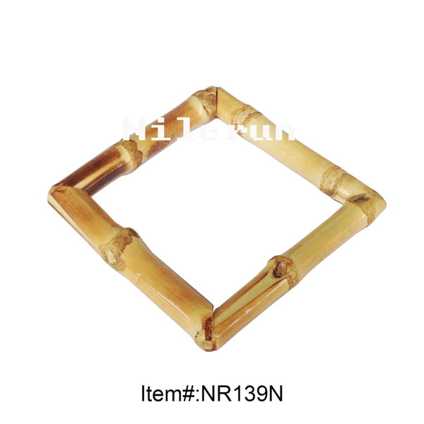 fashionable square natural bamboo root bangle bracelet