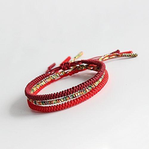 This year pure hand-woven diamond knot for men and women simple fashion red rope bracelet