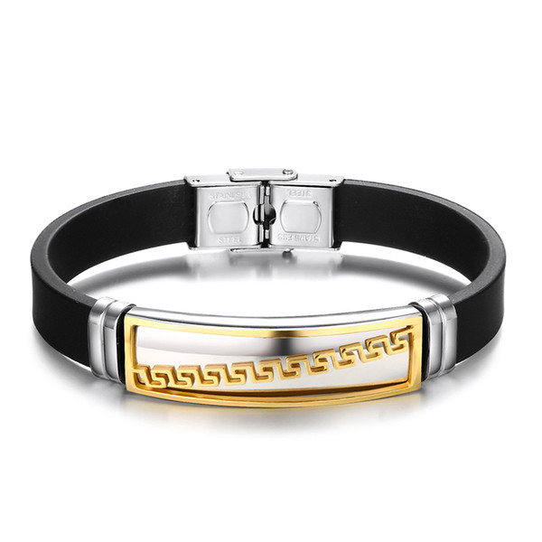 MOODHOD fashion Stainless Steel men women bracelet gold/Silver/Black color jewelry men Stainless Steel bracelet BR-32