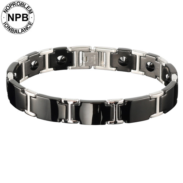 Noproblem ion antifatigue power choker unicorn bio metal 99.99% pure germanium powder bead men's bracelets