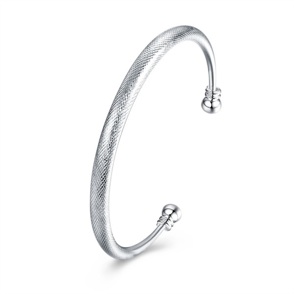 Original 925 Silver Bracelets Women Classic Silver Open Flower Line Bracelet 2018 New Fashion For Women And Men Bracelet Bangles