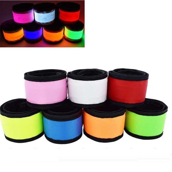 Fashion Slap Bracelet Sport Arm band LED Wristband High Visibility Safety Band Flash Glow Bracelets for Women Men Kids