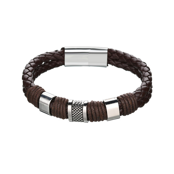 Braided Bracelet Limited Pulseira Masculina Pulseira Feminina Luxury Men Bangle & Bracelet Men Jewelry Pu Leather Bracelets