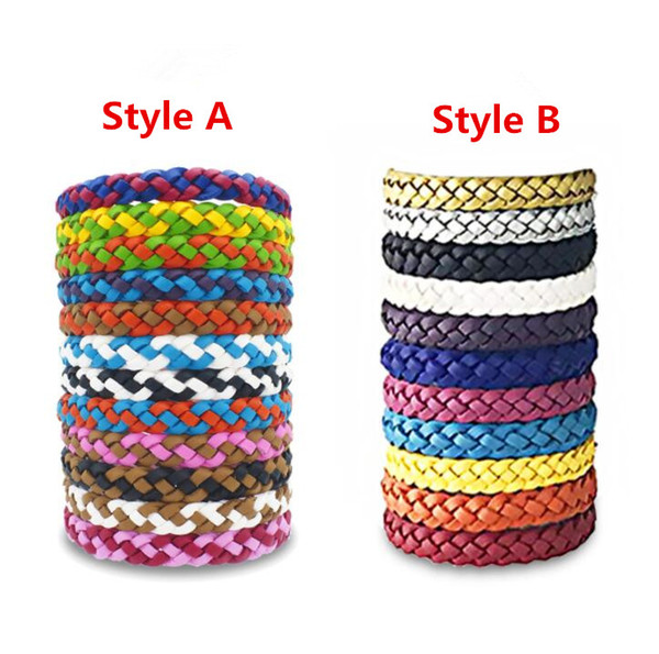 New Creative Leather Mosquito Repellent wristband Band Bracelets Anti Mosquito Pure Natural Adults Children Wrist band Pest Control