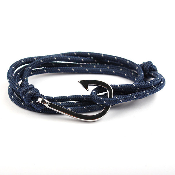 European and American fashionable naval style fishhook ship anchor Bracelet couple fishhook Bracelet trend charm handrope European and Ameri